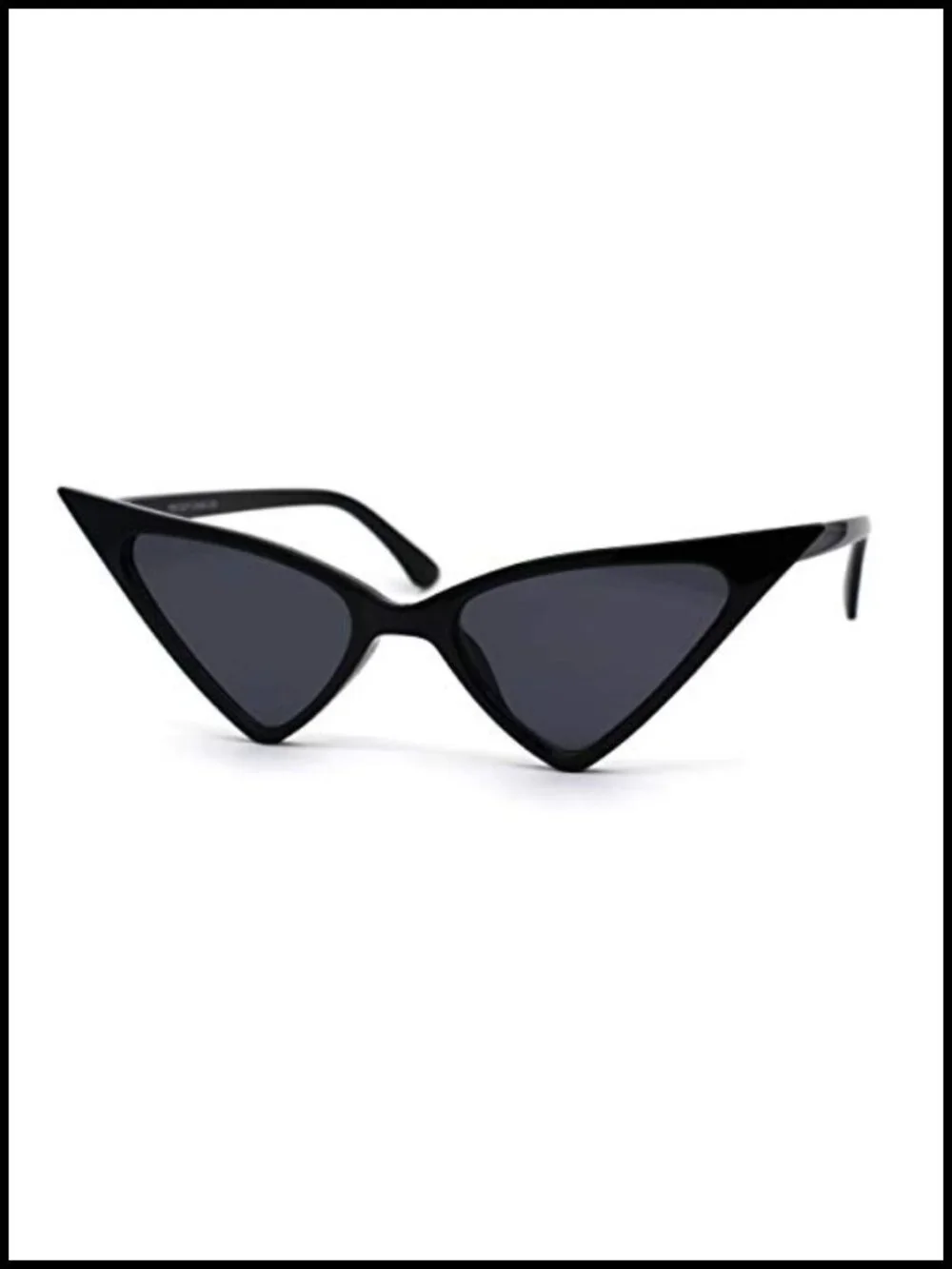Womens Plastic Cat Eye Sunglasses Retro Futuristic Thin Frame UV Protection